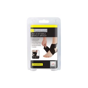 ORTHOFIT ADJUSTABLE ANKLE BRACE Ankle Support For Health Care (BLACK)